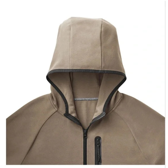 Men’s Member’s Mark Full Zip Luxe Hoodie.  Size S.  Bungee Cord color (Tan) - Picture 5 of 5